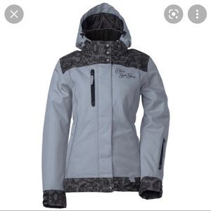 Snowmobile jacket, pants, and gloves